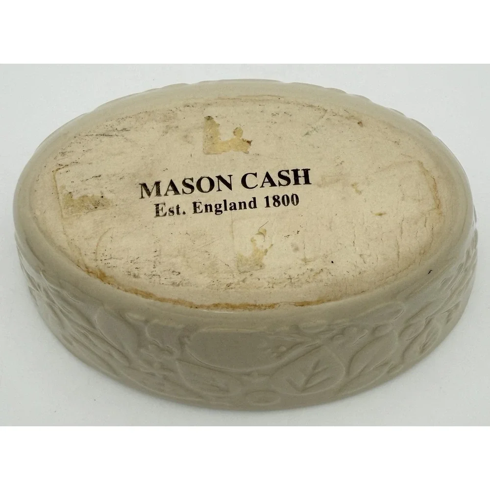 Mason Cash In the Forest Oval Pie Dish Beige Leaves 7x5